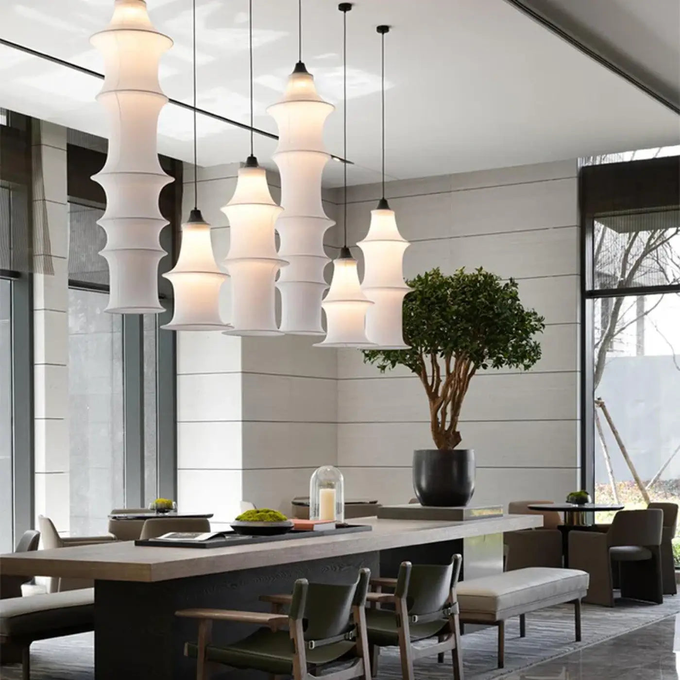 Suspension Luminaire Moderne en Tissu - Hurie