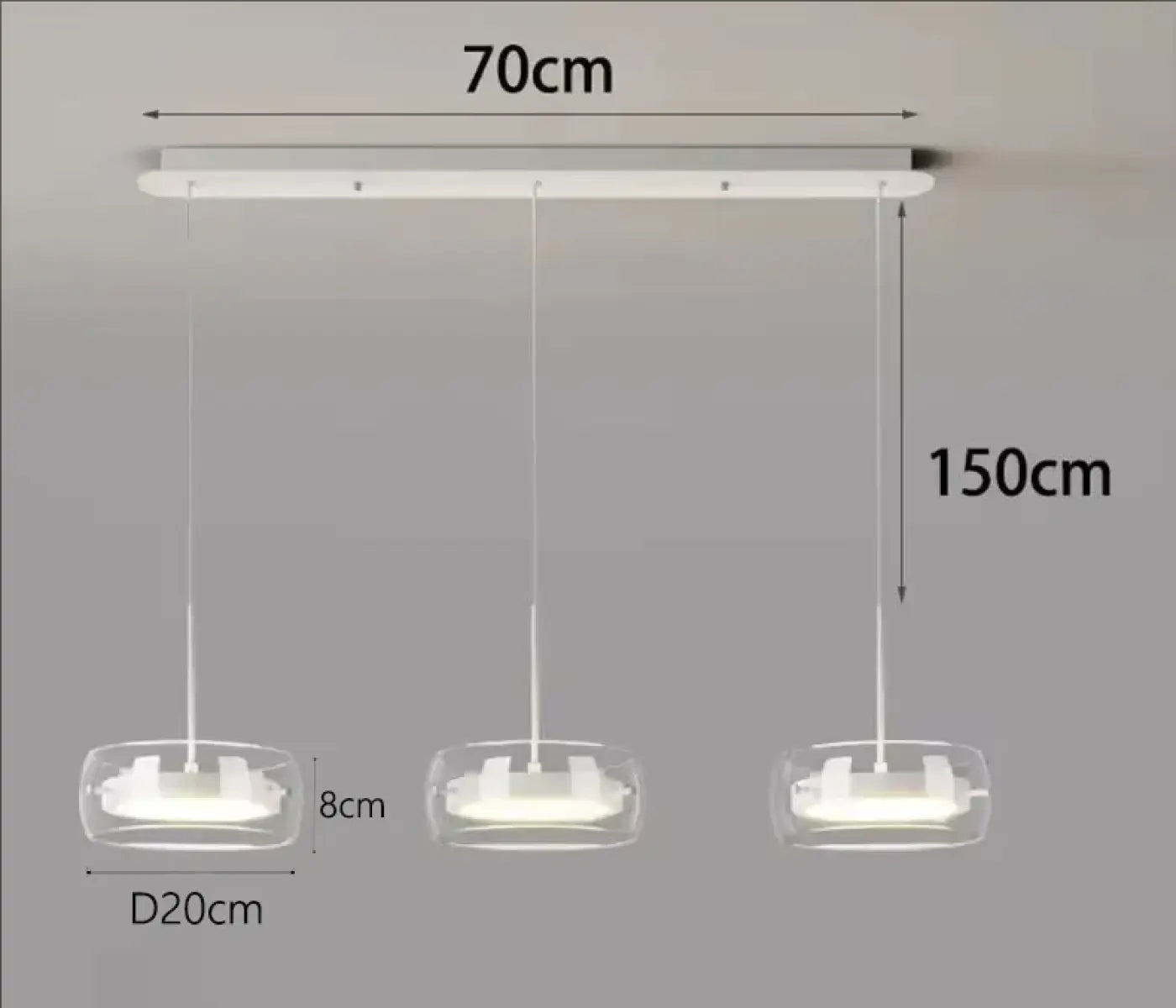 Suspension Luminaire Moderne en Verre - Trio