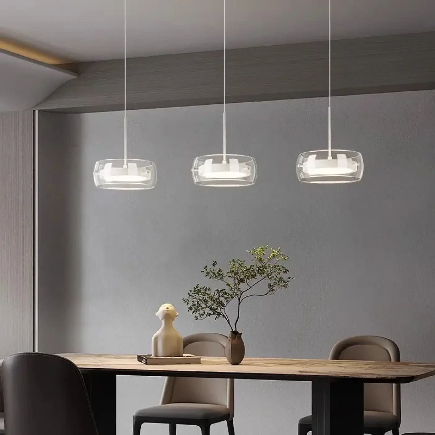 Suspension Luminaire Moderne en Verre - Trio