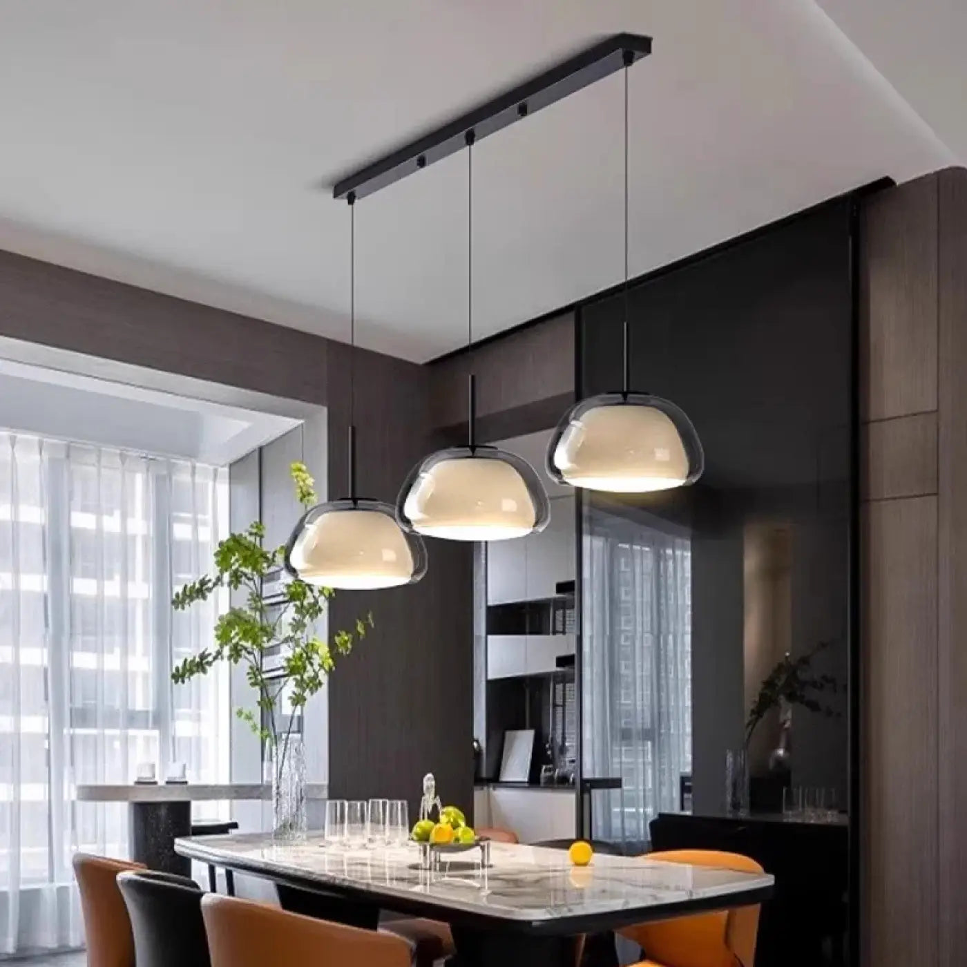 Suspension Luminaire Moderne en Verre - Joela