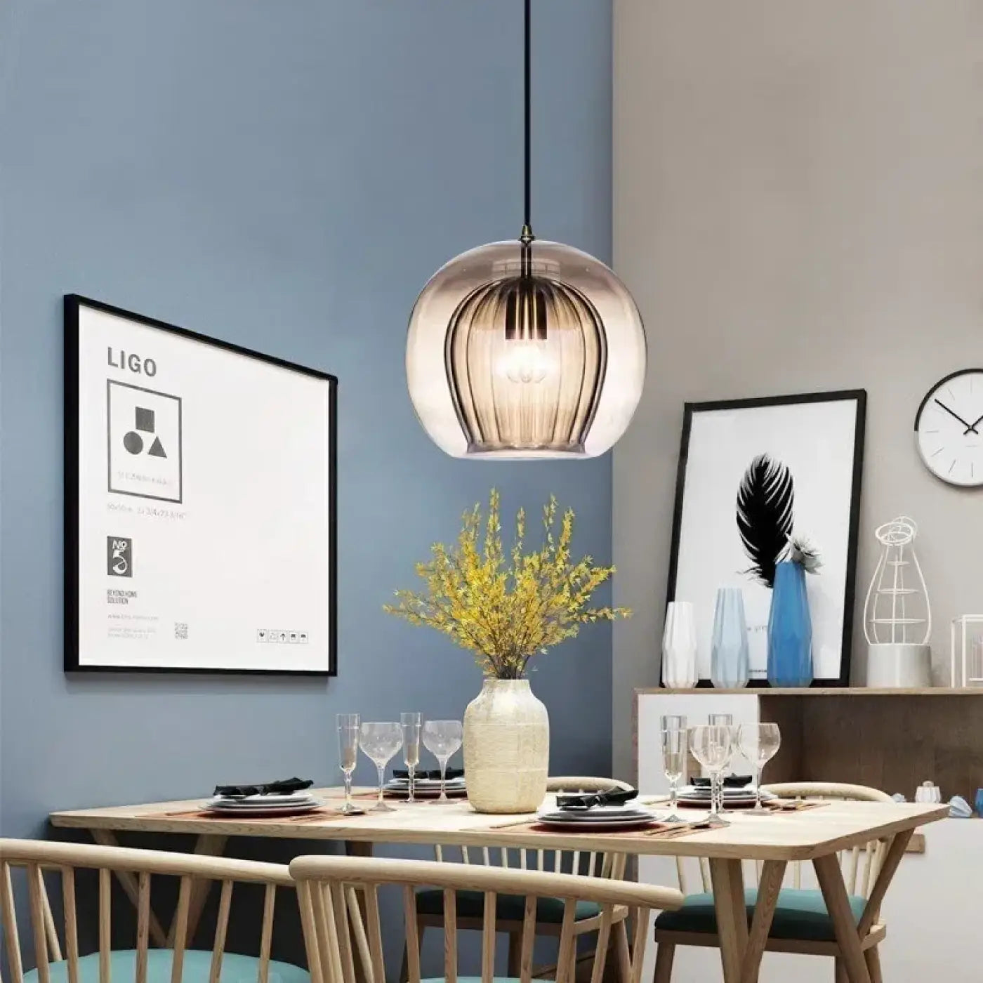 Suspension Luminaire Moderne en Verre - Valle