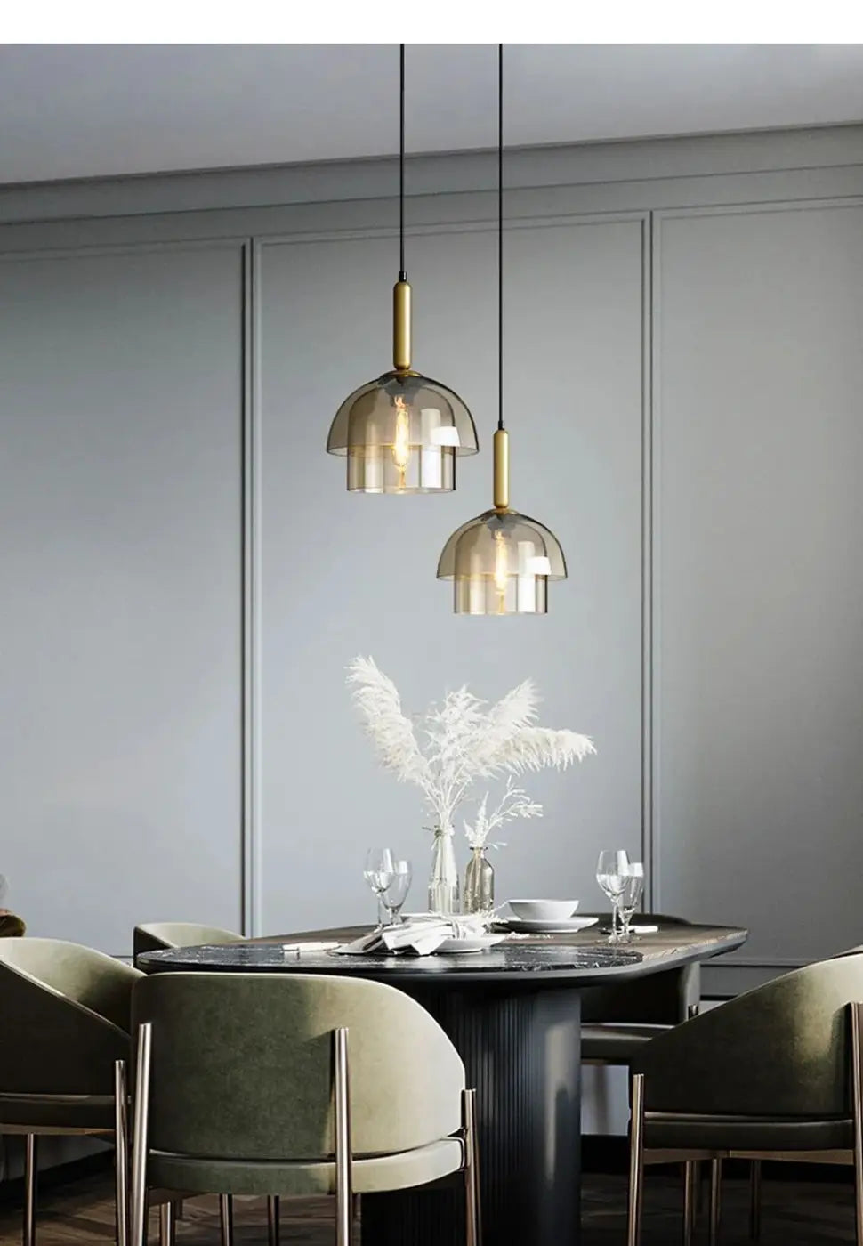 Suspension Luminaire Moderne en Verre - Gasi