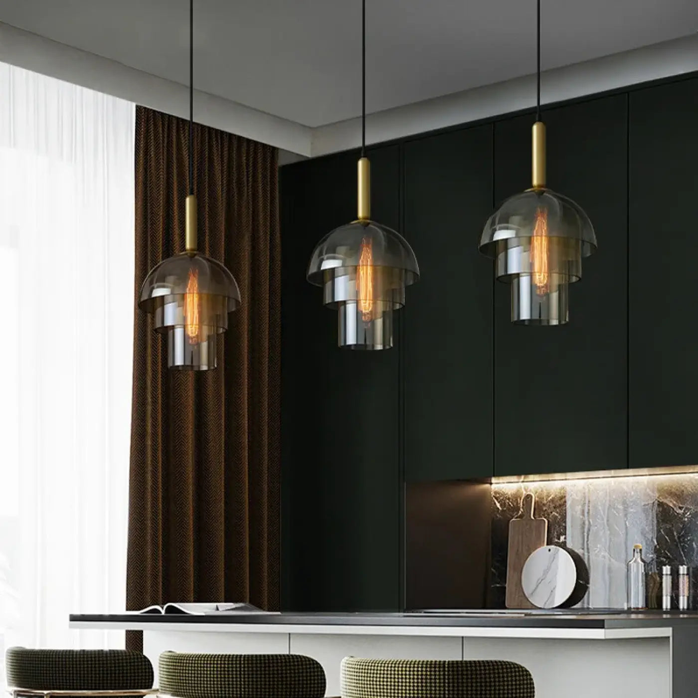 Suspension Luminaire Moderne en Verre - Gasi