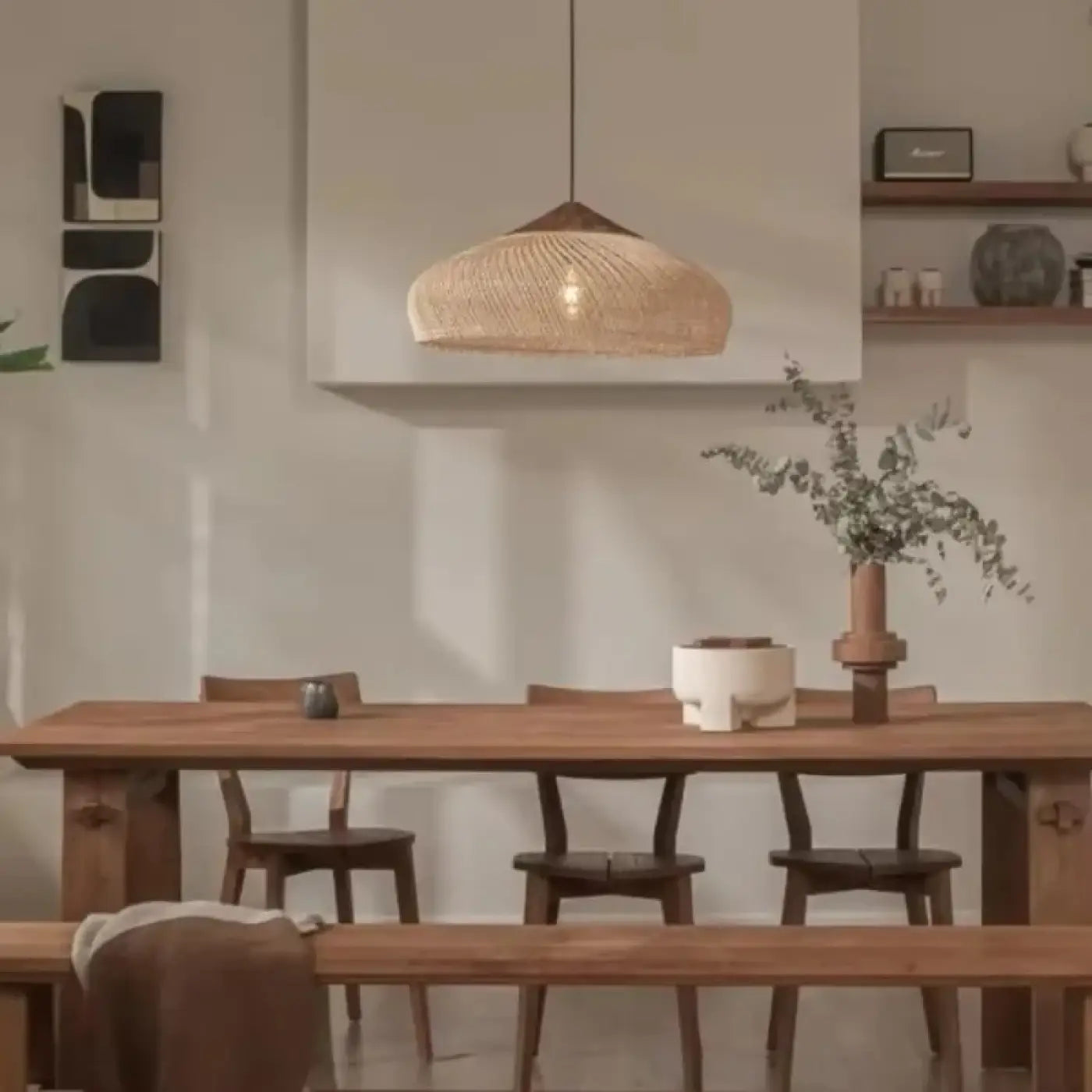 Suspension Luminaire Elegant en Bois - Jatre