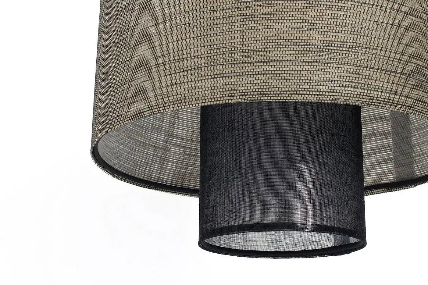 Suspension Luminaire en Tissu - Twin (Noir/Beige)