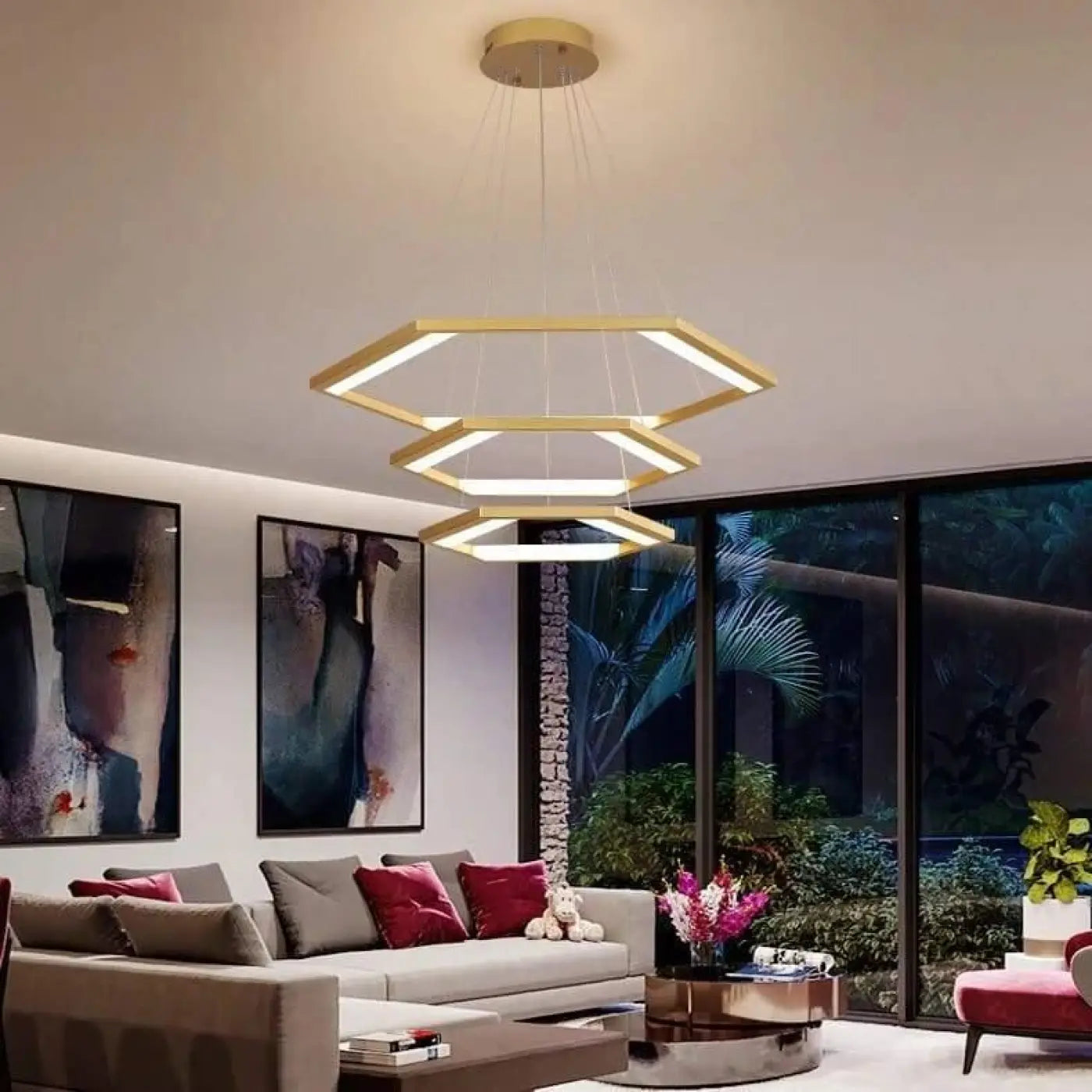 Suspension Luminaire Design - Hexagonal