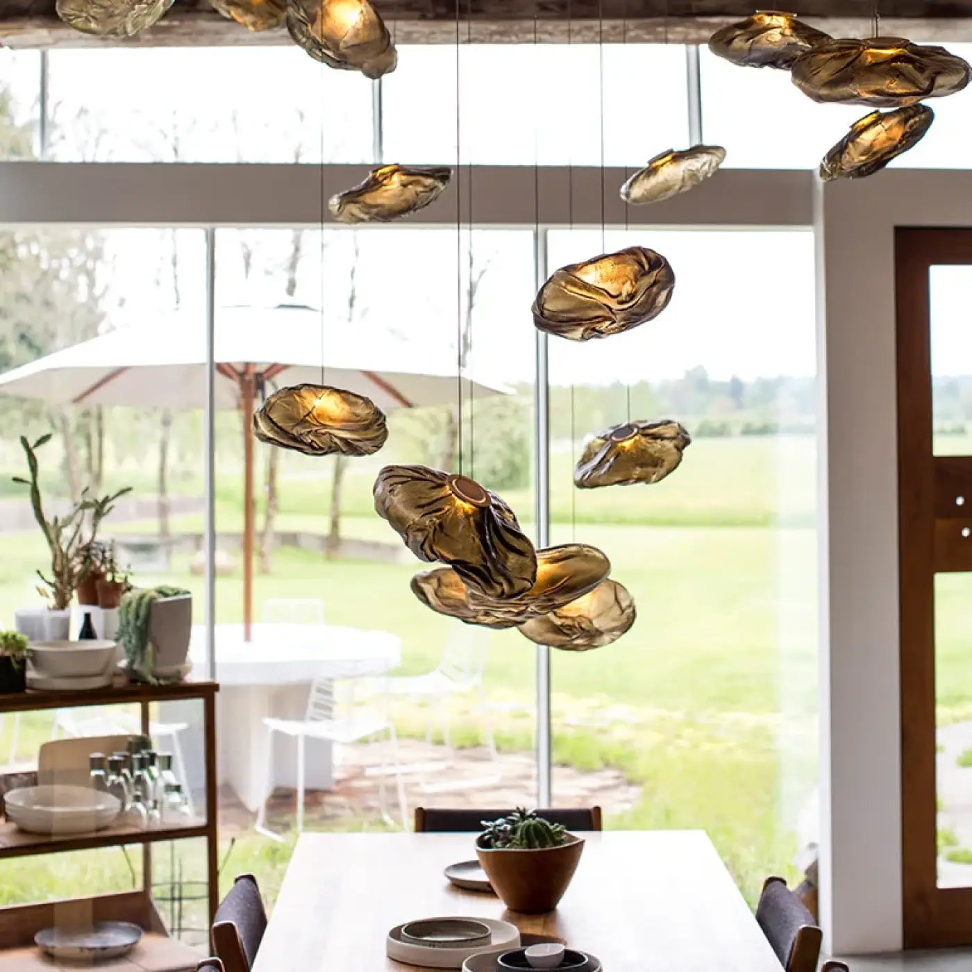 Suspension Luminaire Design en Verre - Nuas