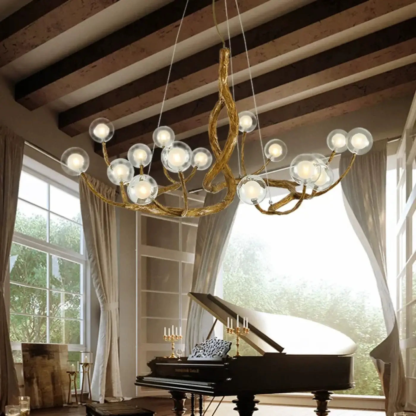 Suspension Luminaire en Bois - Dorigini