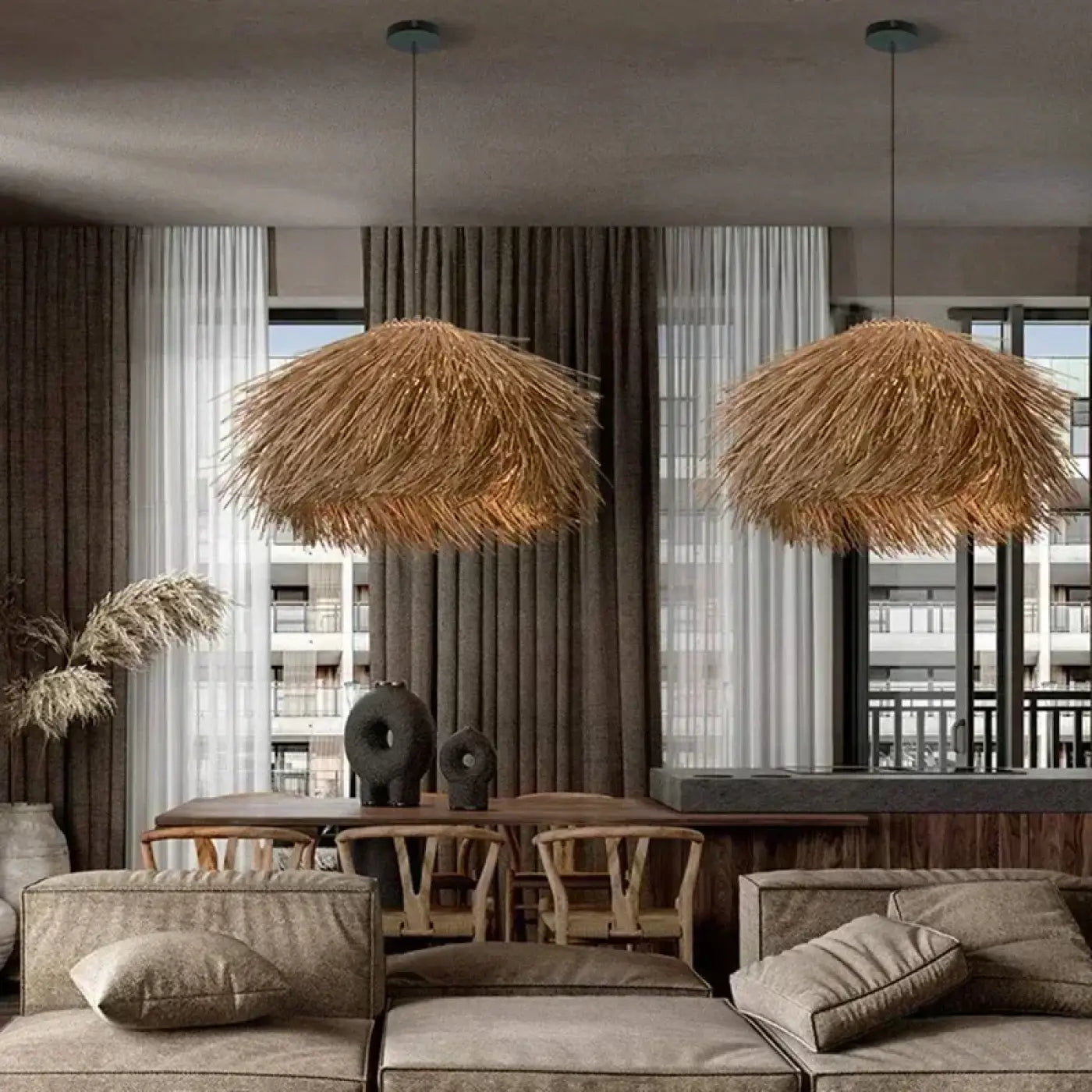 Suspension Luminaire Boheme - Paille