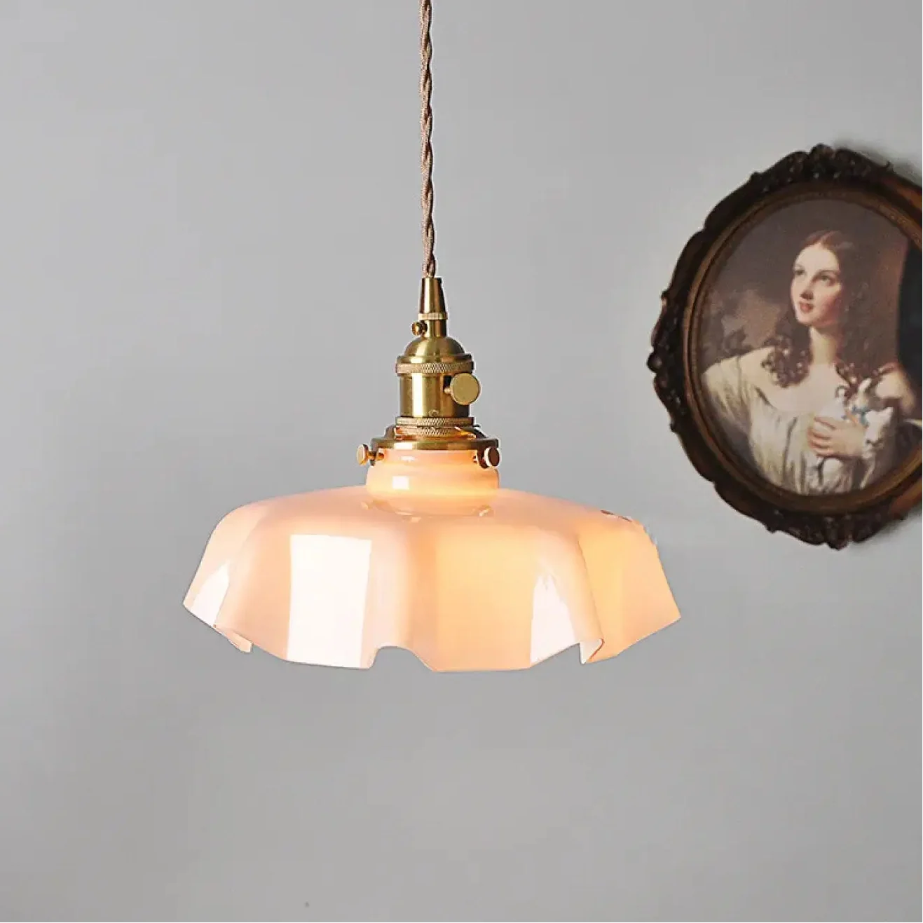 Suspension Luminaire Retro en Verre - Veron