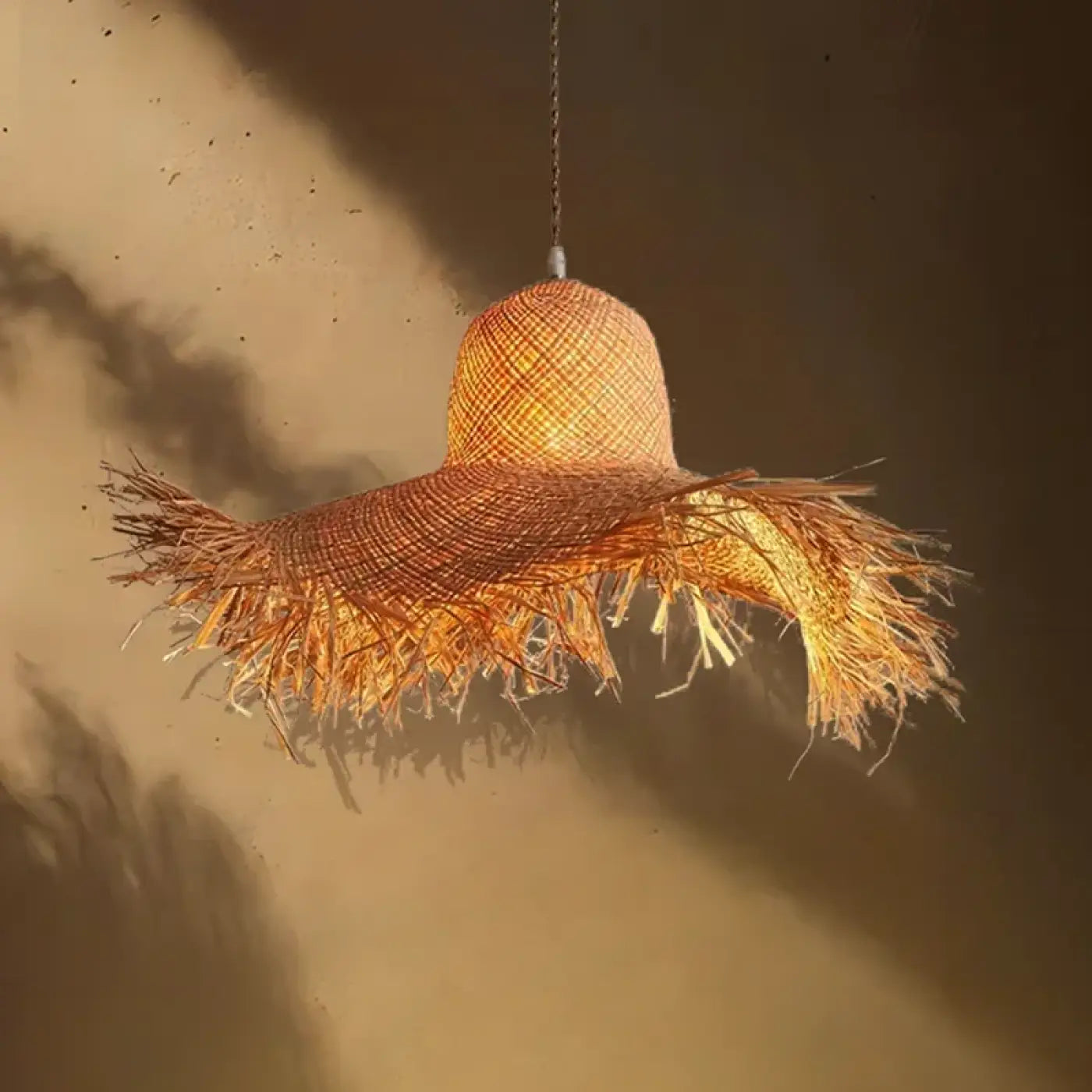 Suspension Luminaire Boheme en Rotin - Ticana