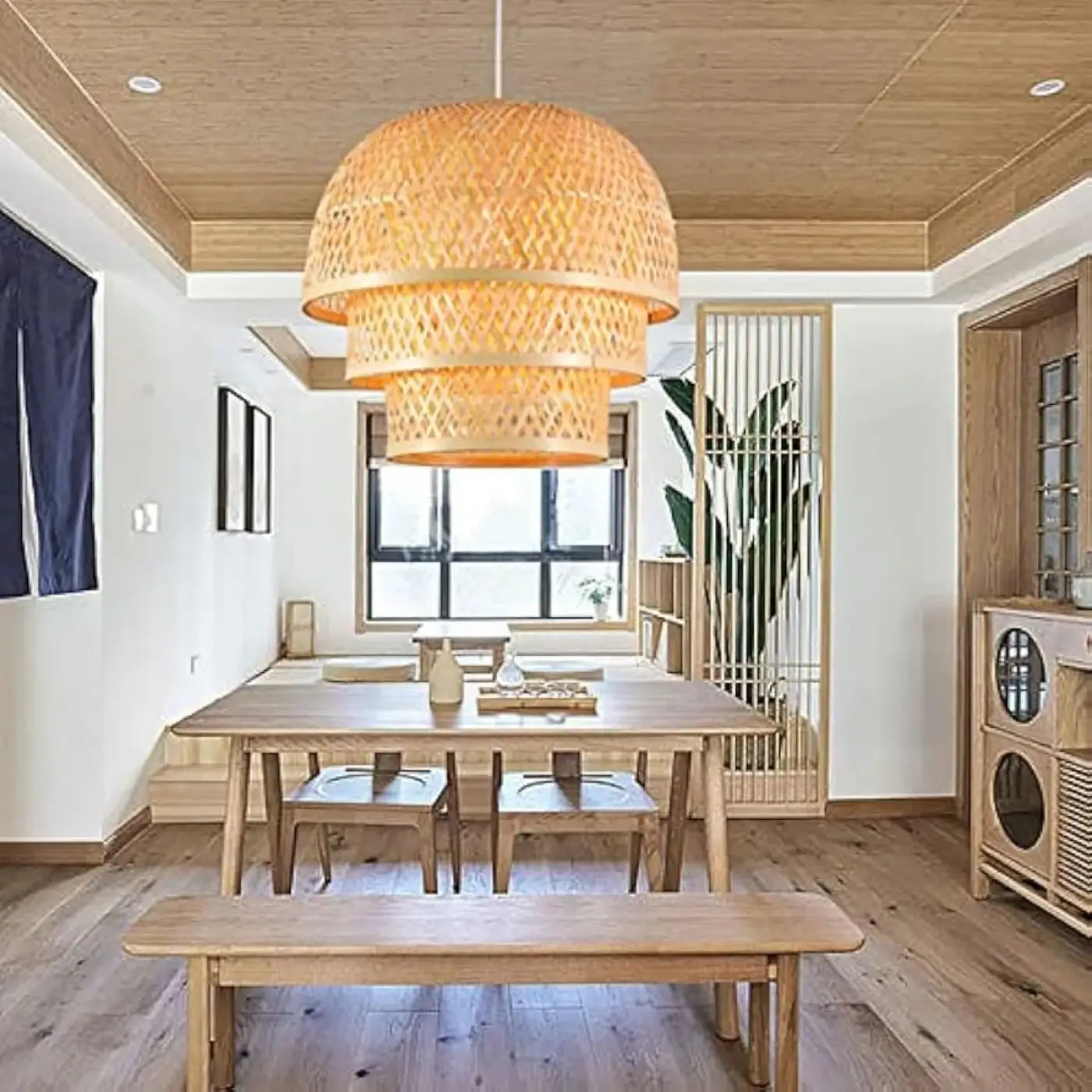 Suspension Luminaire Boheme en Rotin - Bohlim