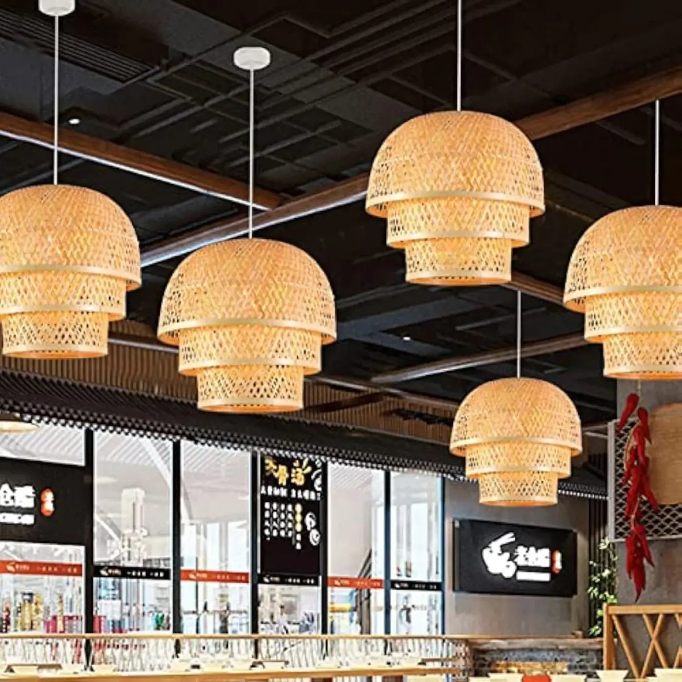 Suspension Luminaire Boheme en Rotin - Bohlim