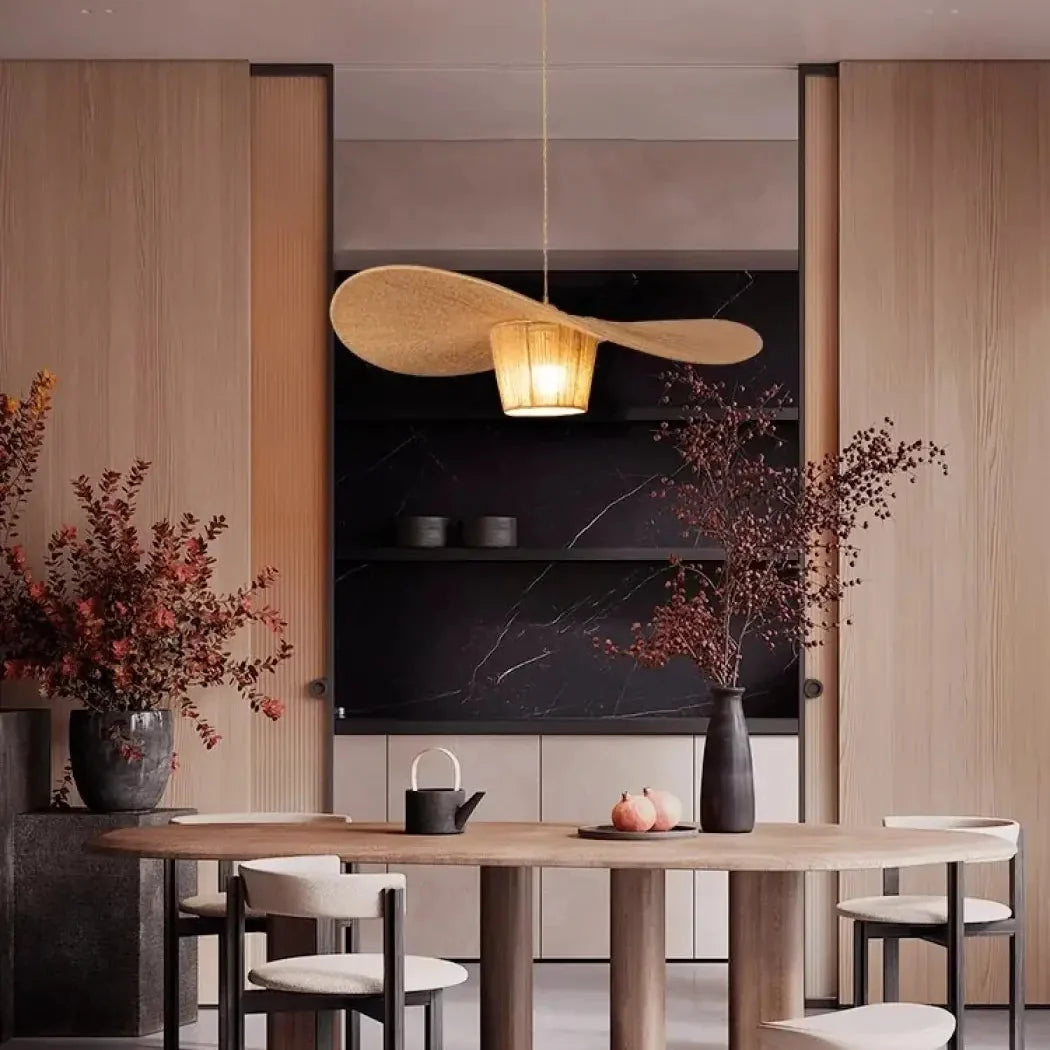Suspension Luminaire Boheme en Rotin - Rafinia