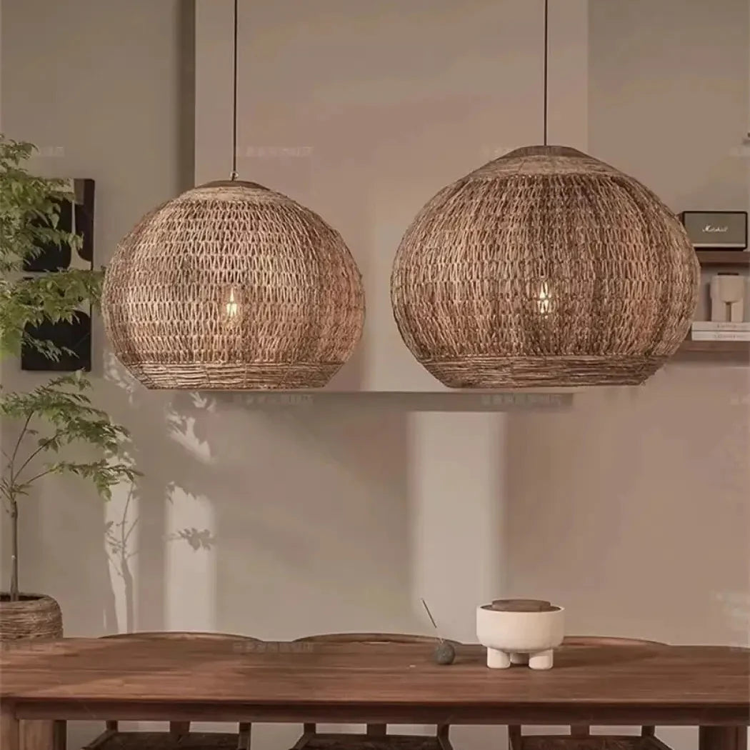 Suspension Luminaire Design en Rotin - Name