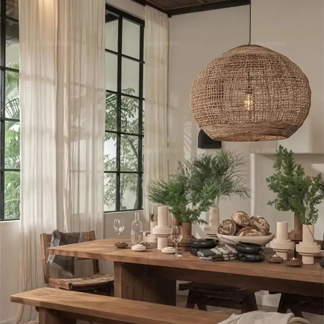 Suspension Luminaire Design en Rotin - Name