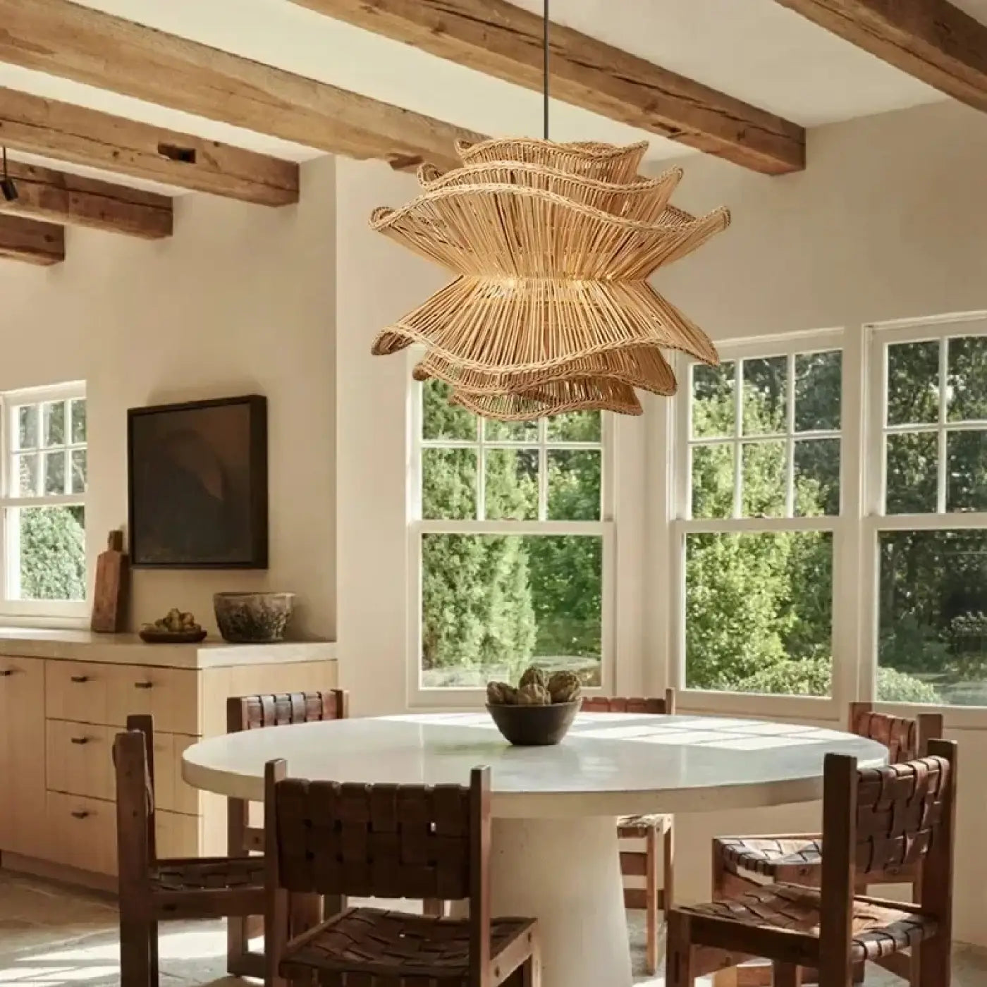 Suspension Luminaire Design en Rotin - Deniro