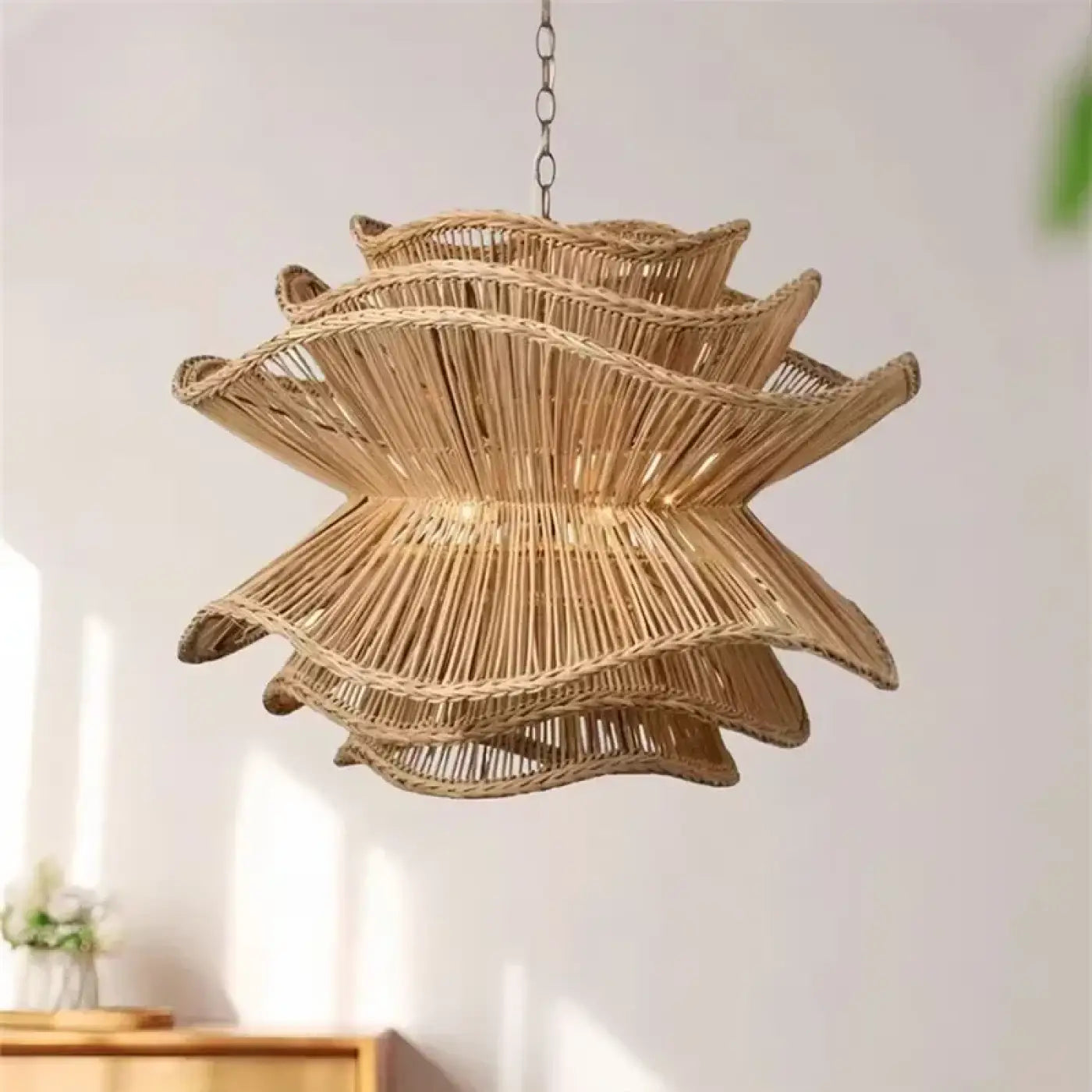 Suspension Luminaire Design en Rotin - Deniro