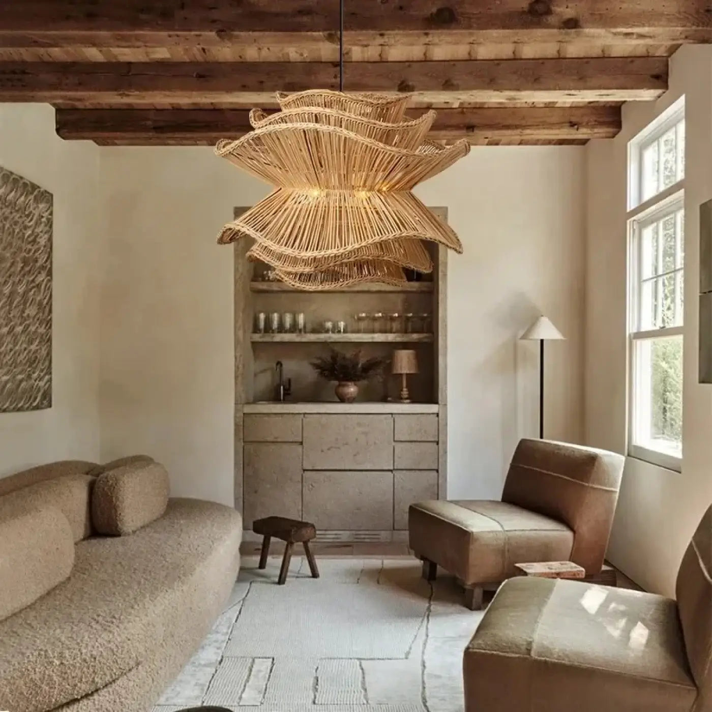 Suspension Luminaire Design en Rotin - Deniro