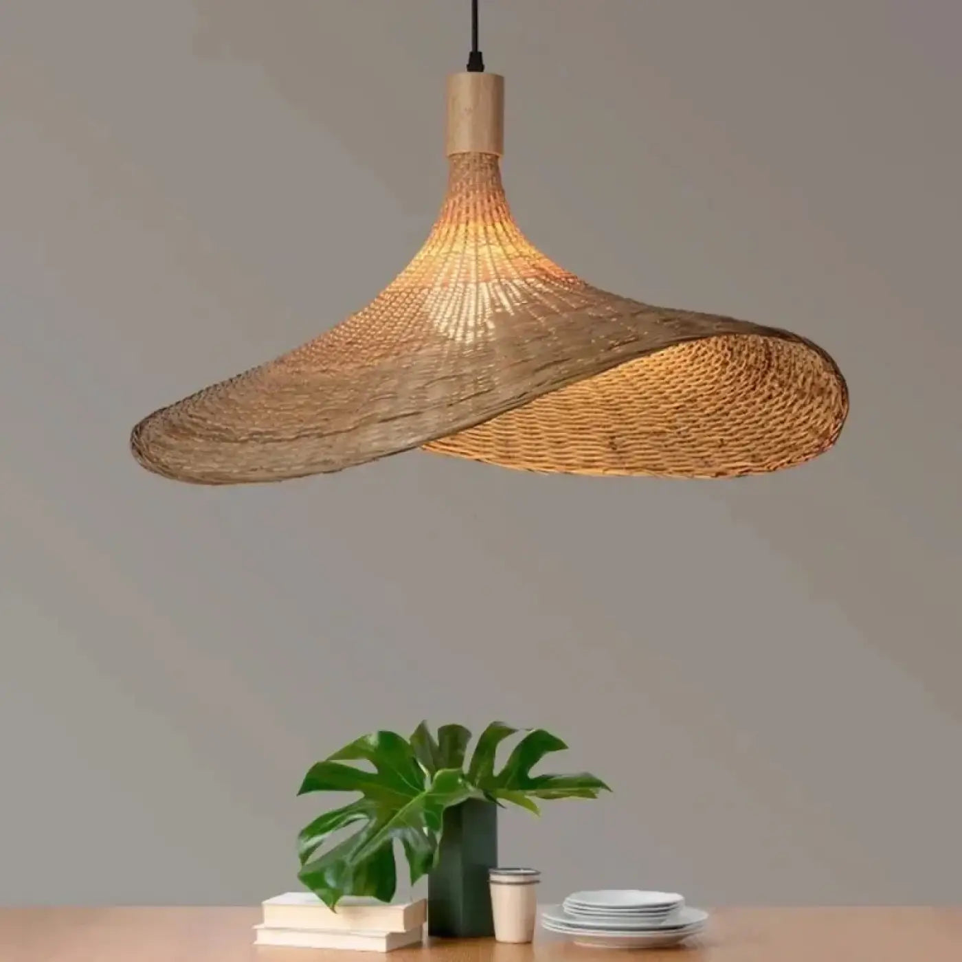 Suspension Luminaire Design en Rotin - Gafi