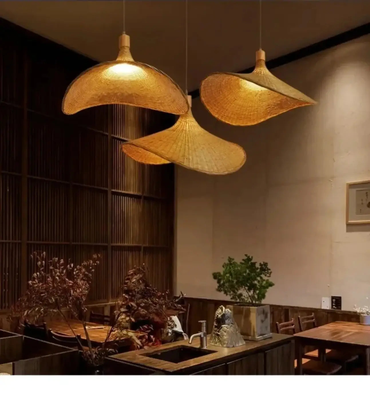 Suspension Luminaire Design en Rotin - Gafi