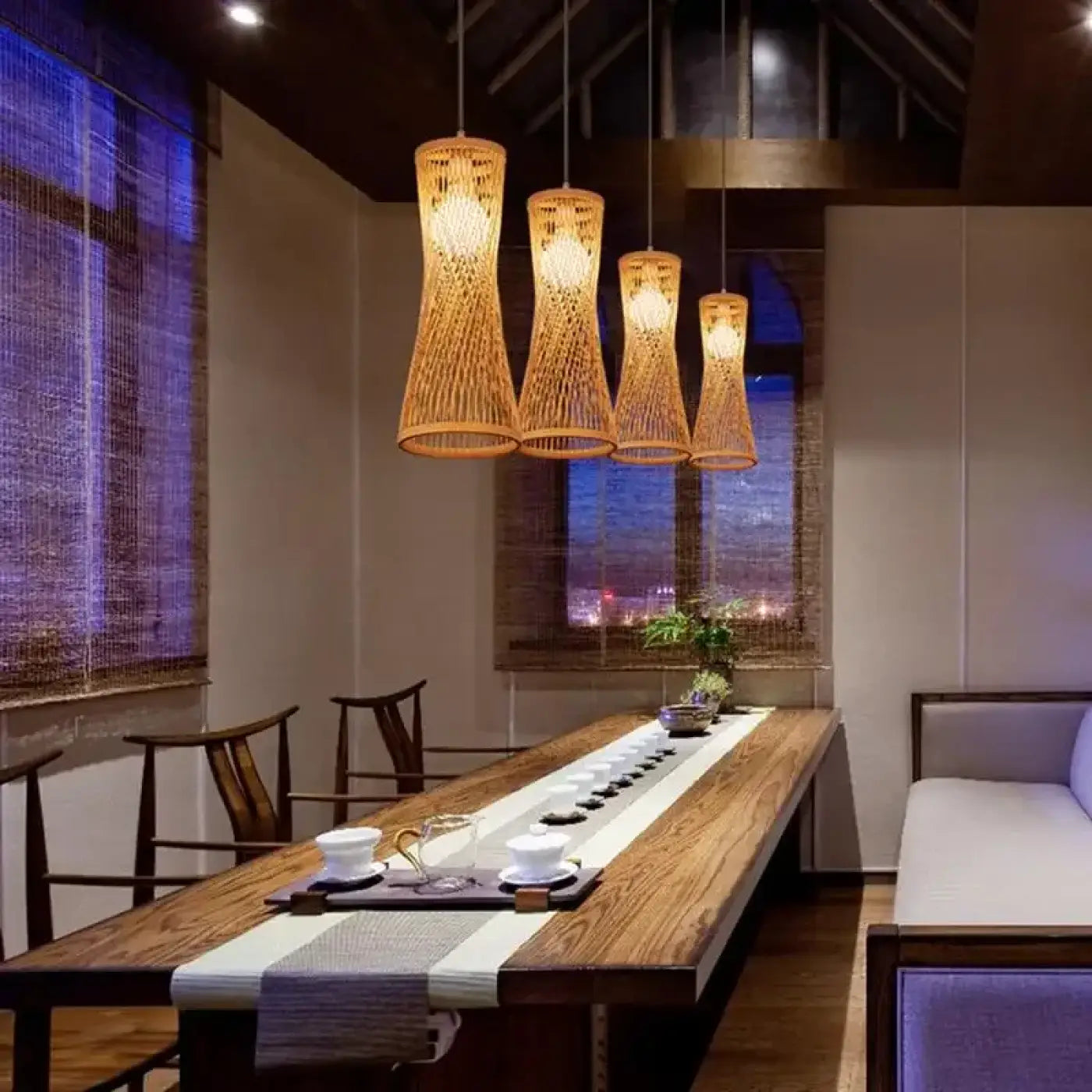 Suspension Luminaire en Rotin - Rosa