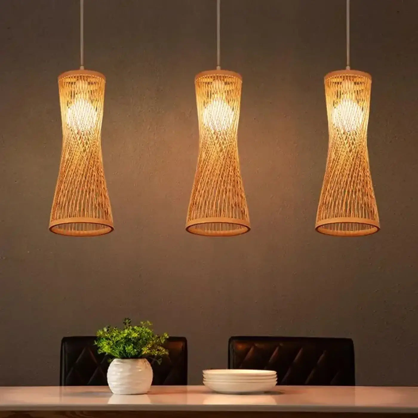 Suspension Luminaire en Rotin - Rosa
