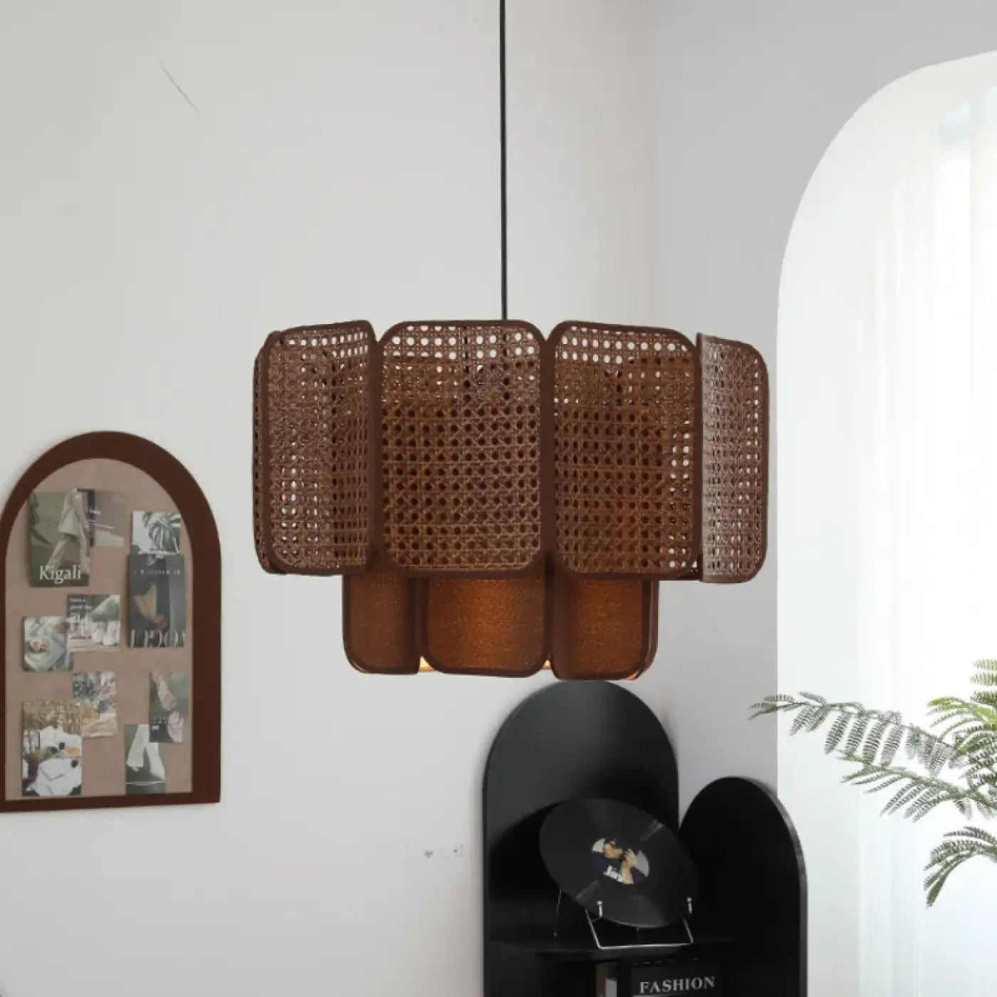 Suspension Luminaire Design en Rotin - Asurio