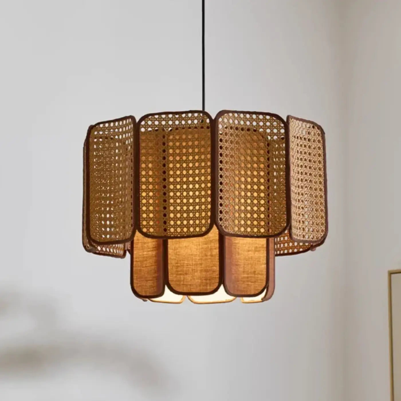 Suspension Luminaire Design en Rotin - Asurio