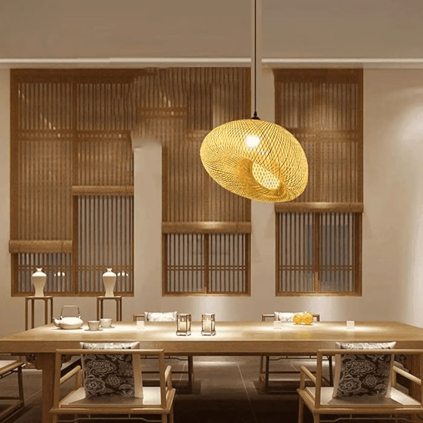 Suspension Luminaire en Rotin - Granl