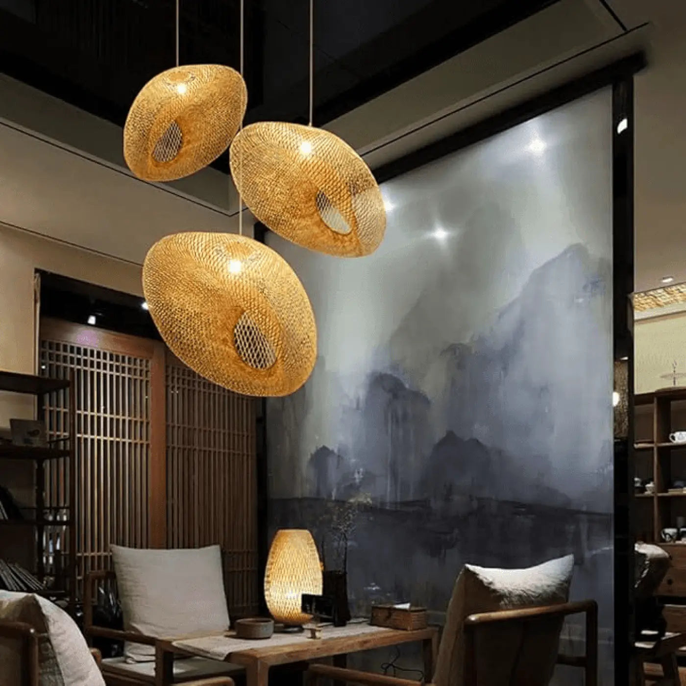 Suspension Luminaire en Rotin - Granl