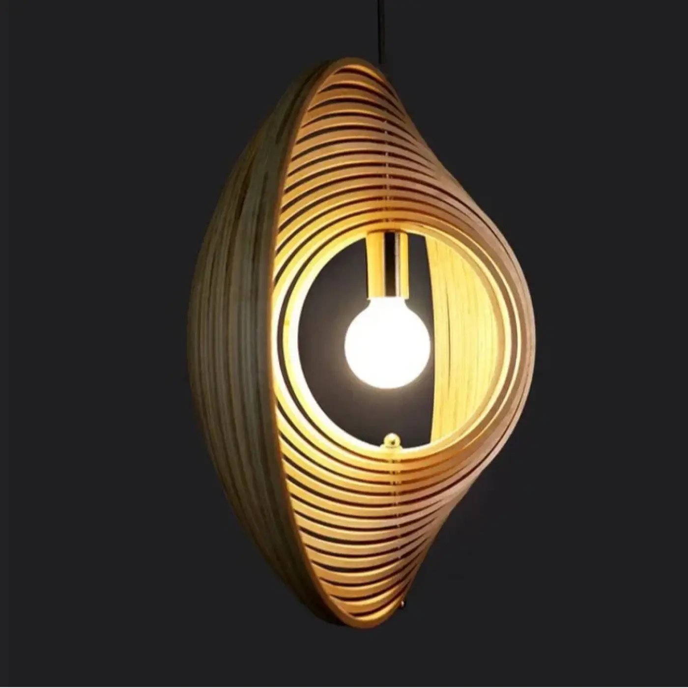 Suspension Luminaire Scandinave en Bois - Dobo