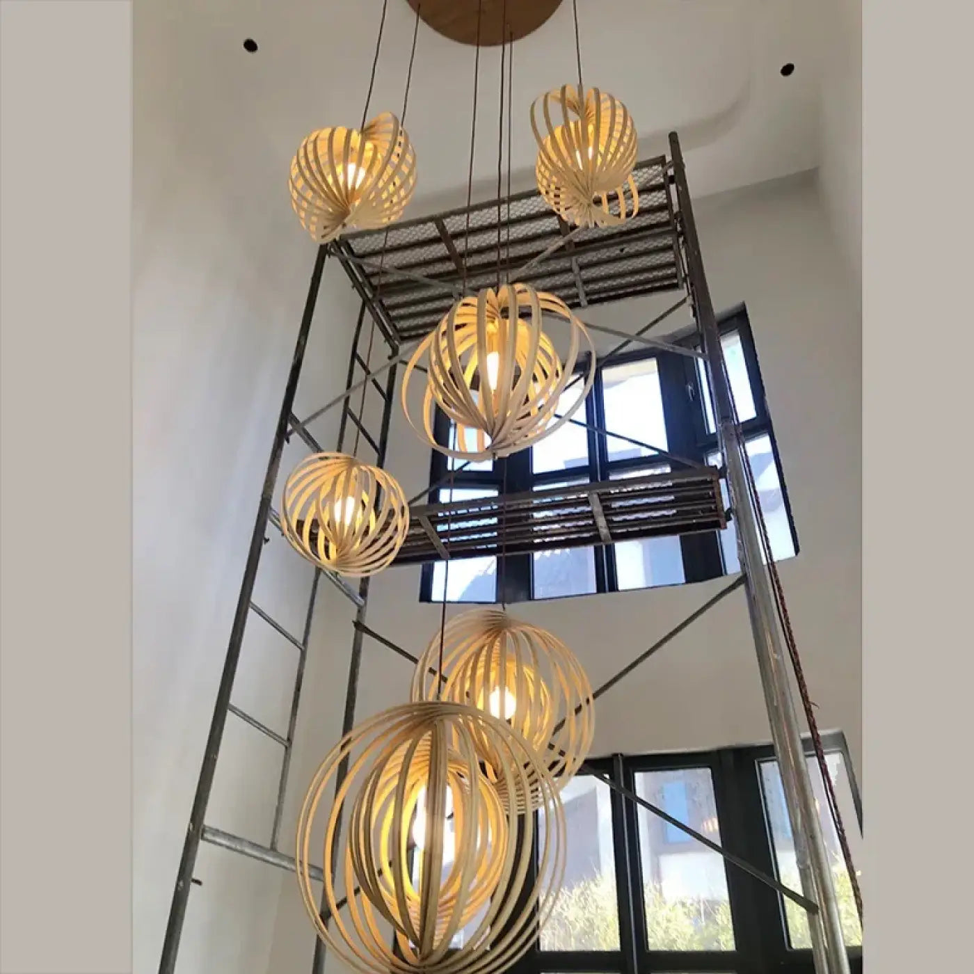 Suspension Luminaire Scandinave en Bois - Dobo