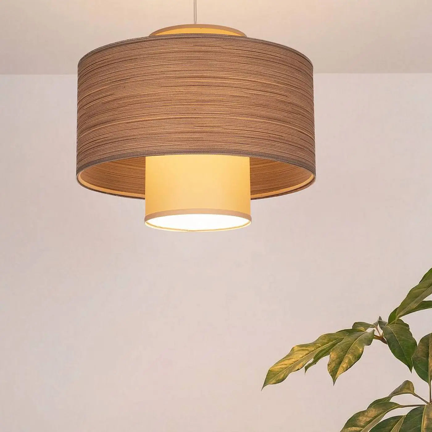 Suspension Luminaire Design - Twin (Beige/Crème)