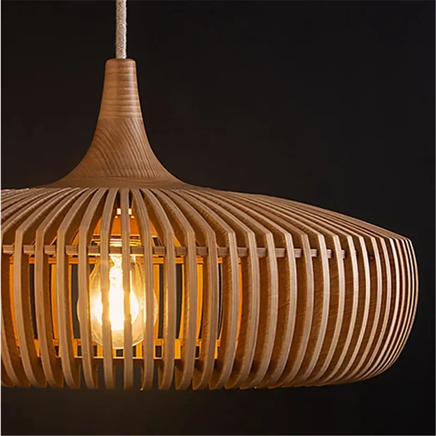 Suspension Luminaire Design en Bois - Soutiron