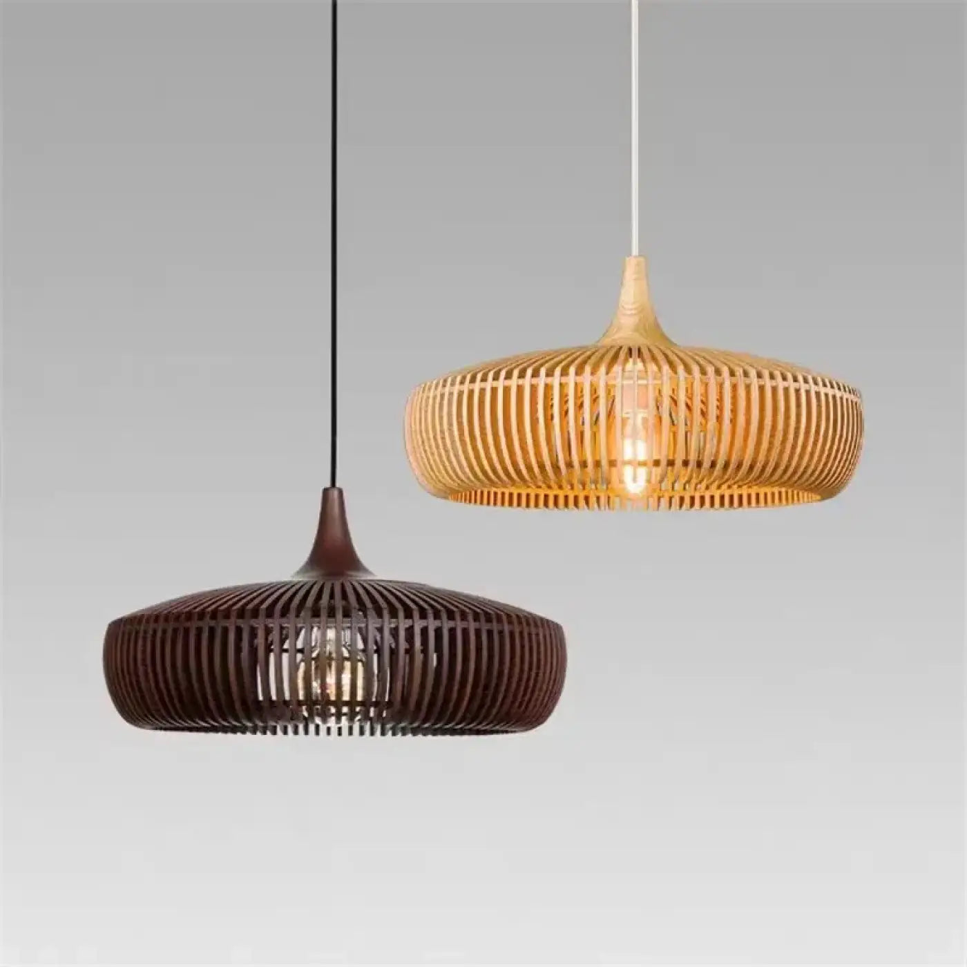 Suspension Luminaire Design en Bois - Soutiron