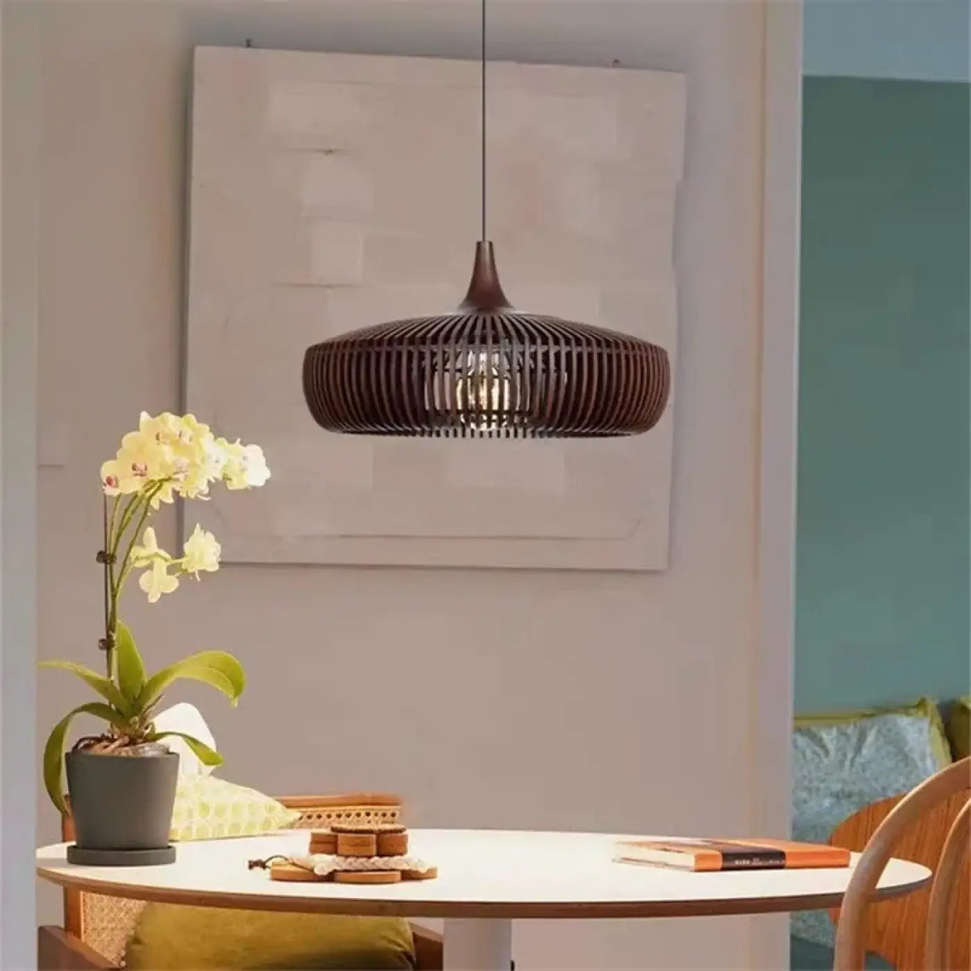 Suspension Luminaire Design en Bois - Soutiron