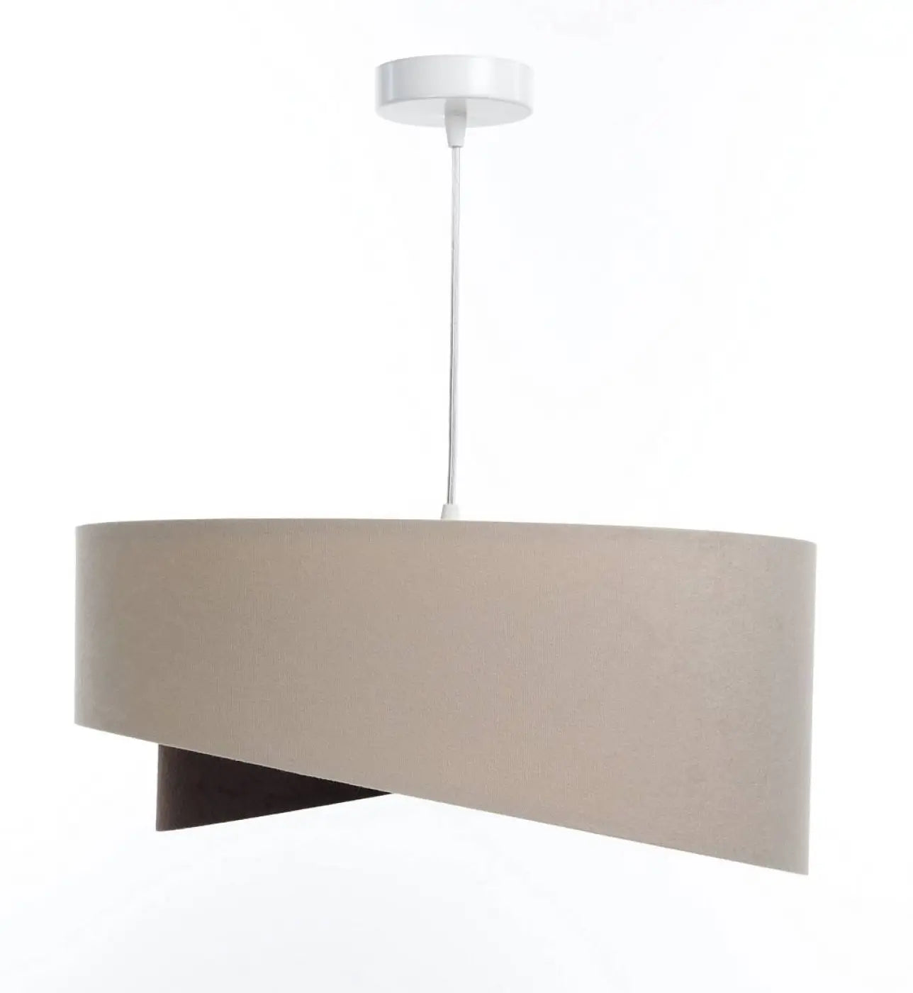 Suspension Luminaire Design en Tissu - Auric (Beige/Marron)