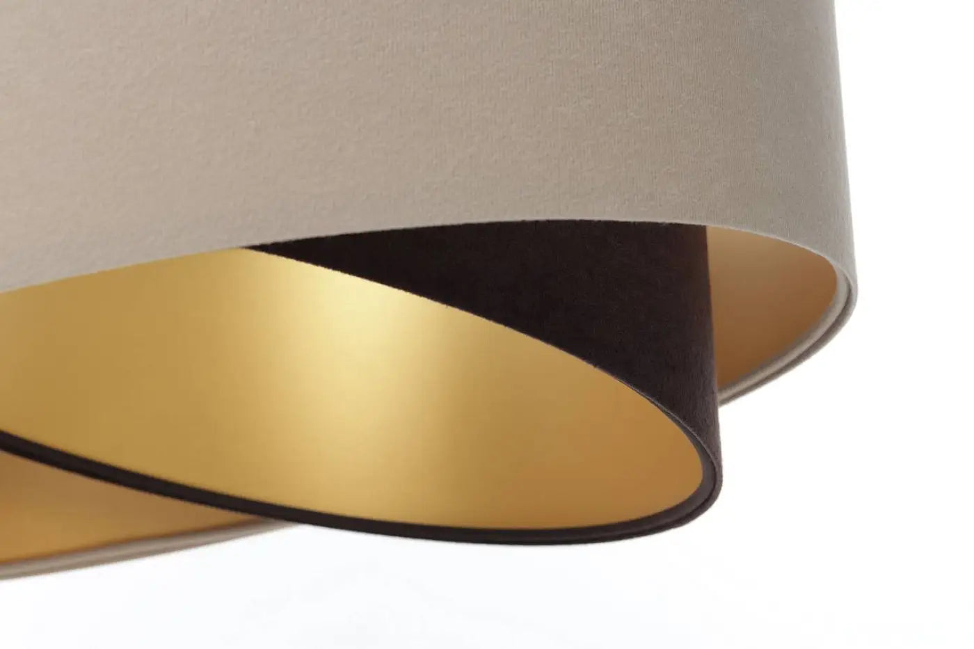 Suspension Luminaire Design en Tissu - Auric (Beige/Marron)