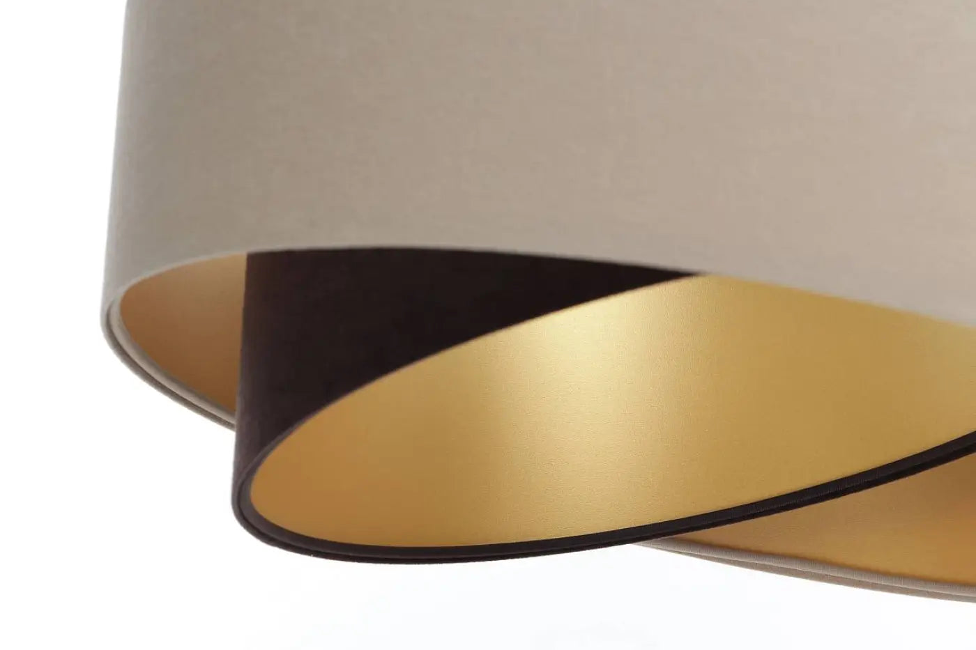 Suspension Luminaire Design en Tissu - Auric (Beige/Marron)