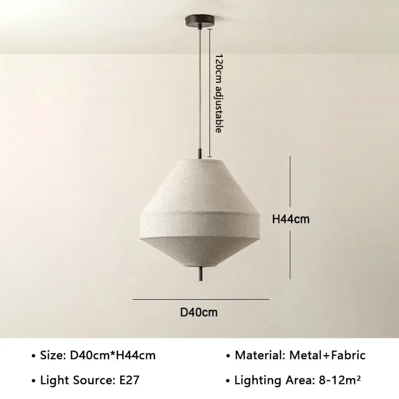 Suspension Luminaire Design en Tissu - Fouque