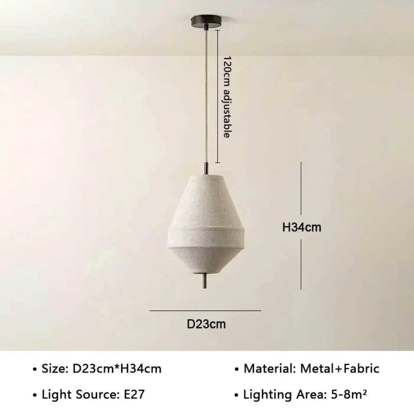 Suspension Luminaire Design en Tissu - Fouque