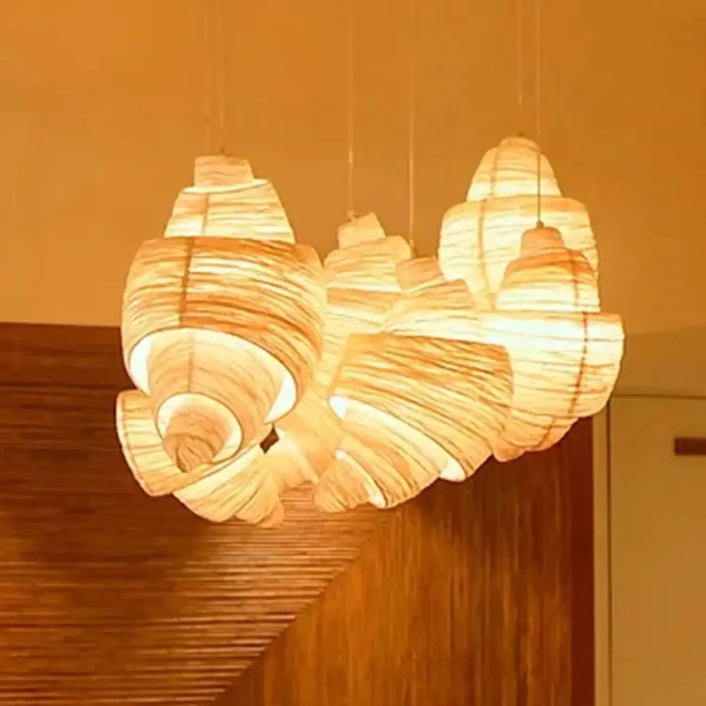 Suspension Luminaire en Tissu - Plis