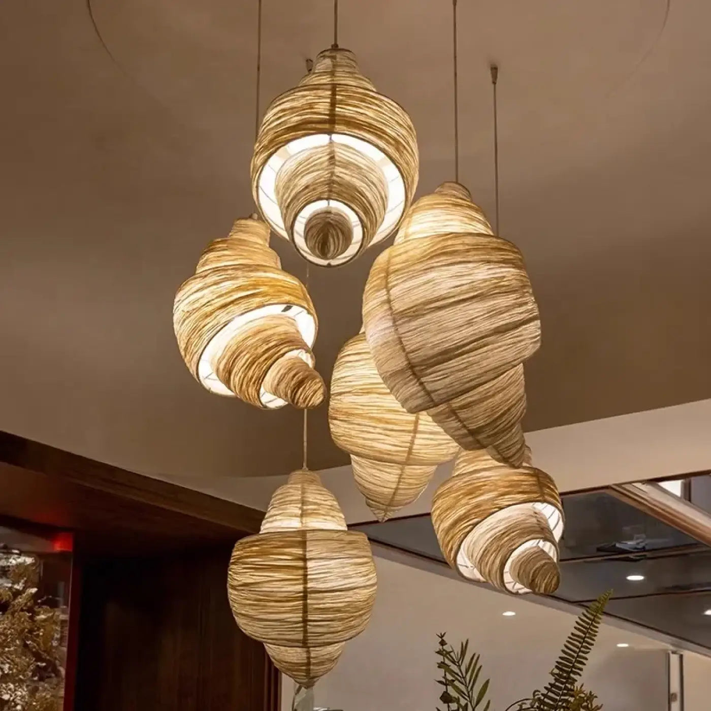 Suspension Luminaire en Tissu - Plis