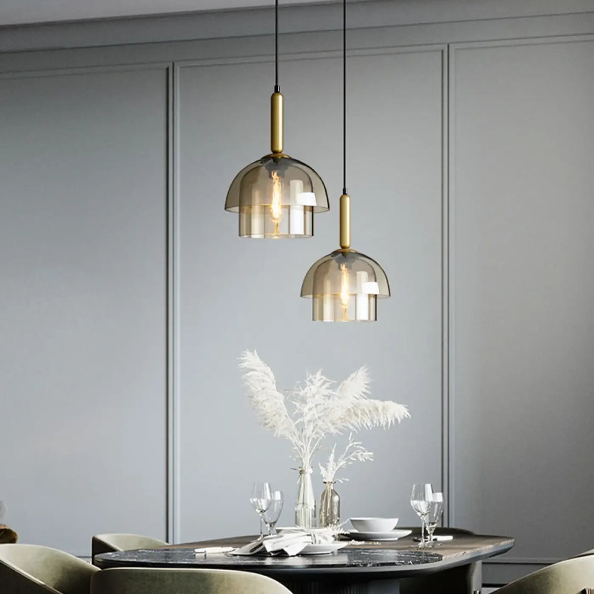 Suspension Luminaire Vintage en Verre - Varis