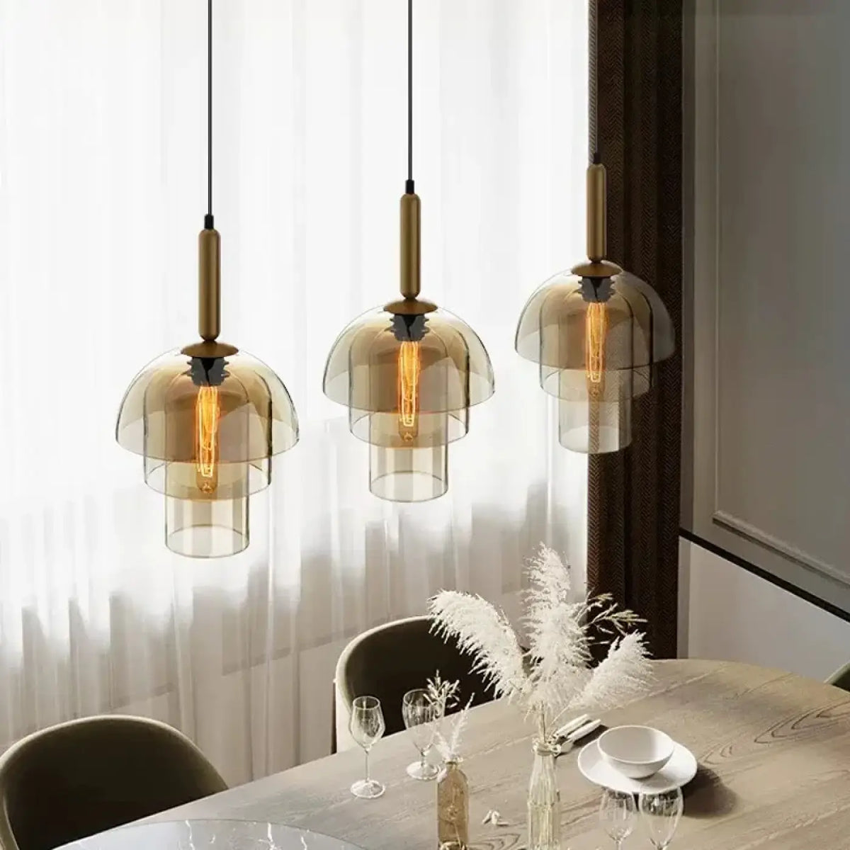 Suspension Luminaire Vintage en Verre - Varis