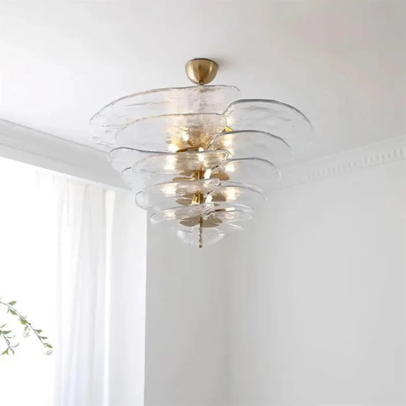Suspension Luminaire Elegant en Verre - Guppe