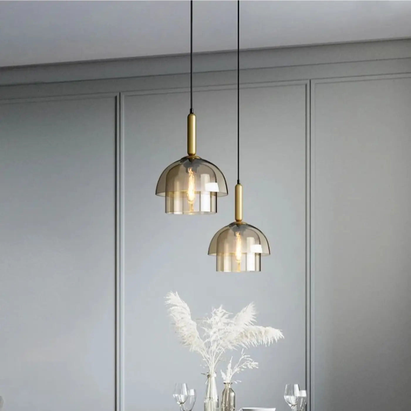 Suspension Luminaire Design en Verre - Meco