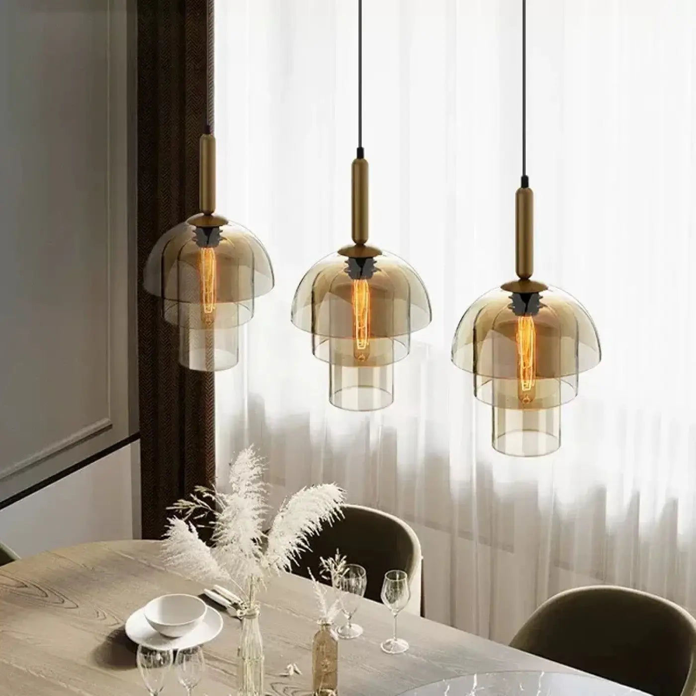 Suspension Luminaire Design en Verre - Meco