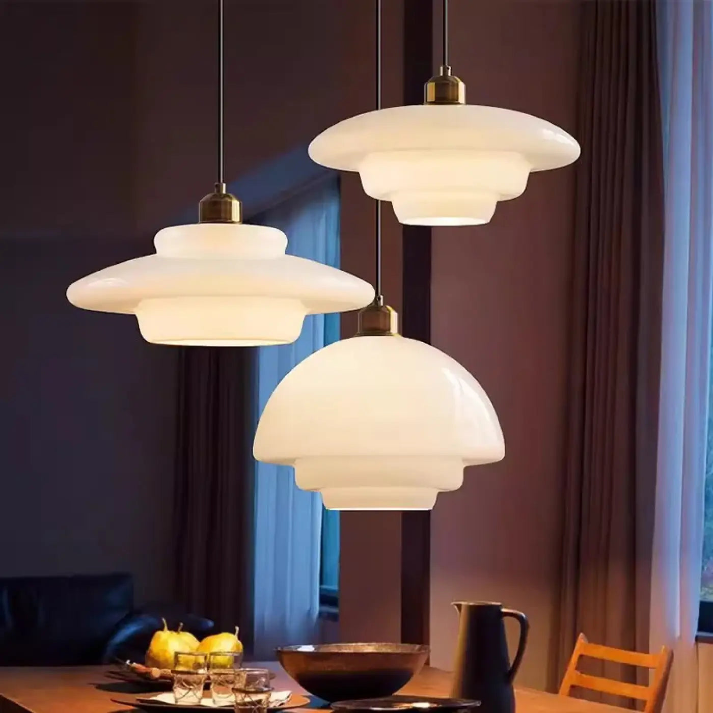 Suspension Luminaire Scandinave en Verre - Palin
